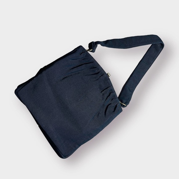 50s Pichel Inc Black Needlework Handbag - Picture 4 of 9